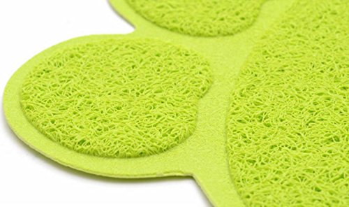 Ylen Forma de Pata PVC Manta de Estera del Perrito Gato Antideslizante Alfombra del Plato del Alimento de Animal Doméstico