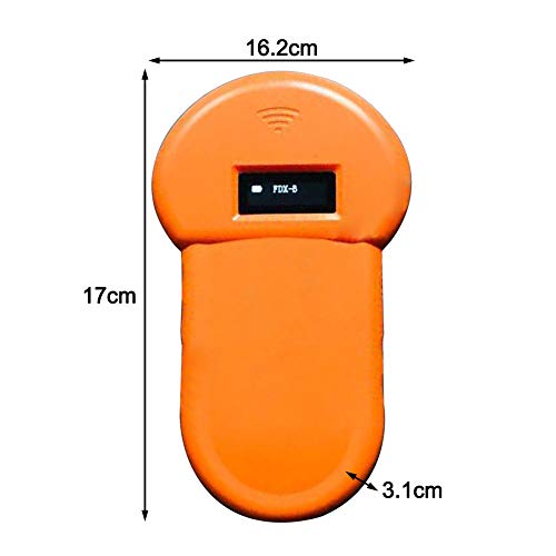 Zchui Lector para Mascotas,134.2Khz Pet RFID Reader con Pantalla LCD Portátil Mascota Escáner Adecuado Etiquetas de posicionamiento GPS para manejo de Aves y Ganado e identificación de Mascotas