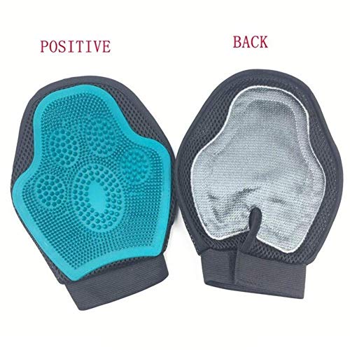 ZY Silicona Mascota Cepillo Suave Guante de eliminación de Polvo preparación del Gato del Guante y Productos de Limpieza baño de Perro (Color: Azul, tamaño: W) LOLDF1 (Color : Blue, Size : W)