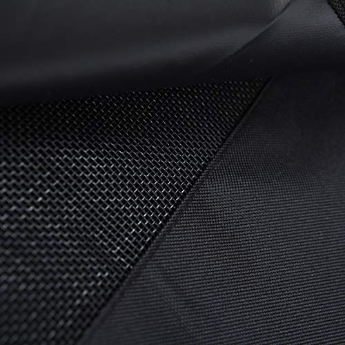 AmazonBasics - Caseta para mascotas, elevada, portátil, grande, negra