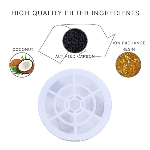 Fuente dispensadora de agua para mascotas y gatos, 1,6 l, filtro higiénico, reemplazable, con 1 filtro de carbono y 1 almohadilla de silicona (adaptador no incluido)