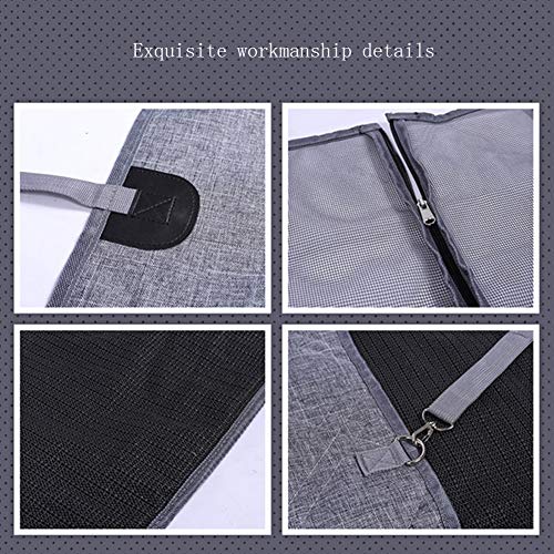 Funda para Asiento De Coche para Perros Asiento para Mascotas Hamaca 4 En 1, con Solapas Laterales De Ventana De Malla para ProteccióN del Asiento Trasero, Impermeable,Negro