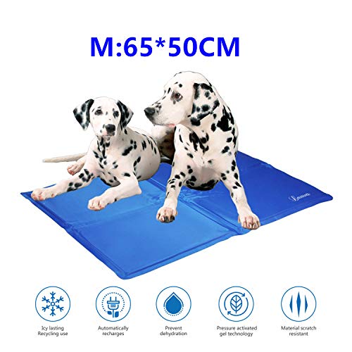 Lauva Alfombra Fresca para Perros, Alfombrillas de Células de Gel para Perros, para Camas--26" X 20" (65X 50 cm)