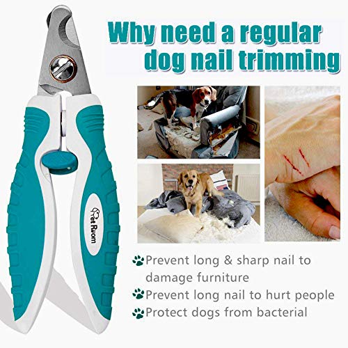 Pet Recortadores de uñas para Perros Recortadores Guardia de Seguridad para Perros pequeños medianos Recortadores de Garras Cortadores Uñas Gruesas Limas de uñas Gratis Cepillos de Dientes