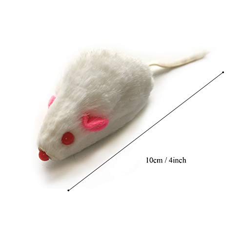 PietyPet Juguetes para Gatos, 16 Piezas Peludo Ratones sonajero pequeño Ratón Gato Gatito Interactivo, Colores Variados