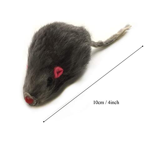 PietyPet Juguetes para Gatos, 16 Piezas Peludo Ratones sonajero pequeño Ratón Gato Gatito Interactivo, Colores Variados