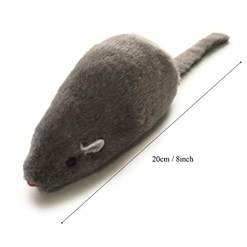 PietyPet Juguetes para Gatos, 16 Piezas Peludo Ratones sonajero pequeño Ratón Gato Gatito Interactivo, Colores Variados