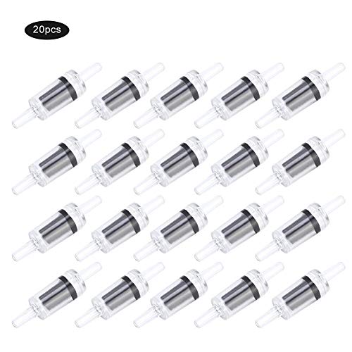 Pssopp 20Pcs Válvulas de Agua de plástico para acuarios Válvulas de Cierre Válvula de retención de Agua para Acuario Bomba de Aire para Tanque de Peces Negro