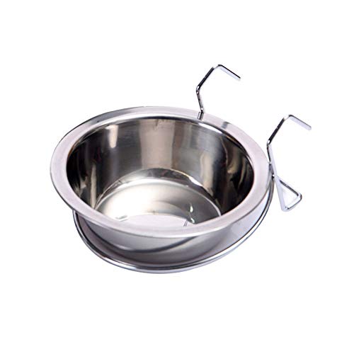 SDSQSCL Comedero Perro Gato,Tenacidad Colgando Material De Acero Inoxidable Pet Food Bowl/Recipiente De Alimentación/Tazón De Agua,Cómoda Jaula Perro Colgando De Forma Más Fácil De Llegar A Los Alim