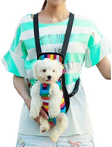 SEESEE.U Mochila para Transportistas De Mascotas, Bolso De Viaje Ajustable para Mascotas, Portador De Perros, Bolsa De Viaje, Patas, Fácil De Usar para Viajar, IR De Excursión, Acampar,B,S