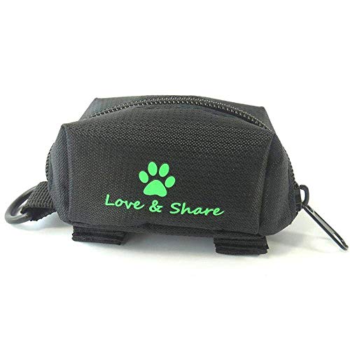 TOOGOO Dispensador de Bolsas de Popa, Soporte de Bolsa de Caca de Perro？Adjunto de Correa - Accesorio para Caminar,Correr O Excursionismo (Negro)