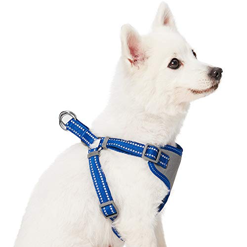 Umi. by Amazon - Pastel - Arnés tipo chaleco para perros reflectante L, contorno del pecho 74-98 cm, arneses ajustables para perros (azul marino)