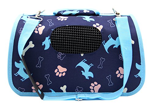 BPS Transportín Portador Bolsa Bolso de Tela para Mascotas Perros Gatos Animales Transportadoras 3 Tamaños S/M/L Diferente Colores para Elegir (L, Azul) BPS-5636A