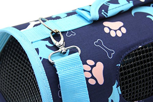 BPS Transportín Portador Bolsa Bolso de Tela para Mascotas Perros Gatos Animales Transportadoras 3 Tamaños S/M/L Diferente Colores para Elegir (L, Azul) BPS-5636A