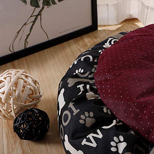 CLIN Soft Pet Dog Bed Lavable Redondo Cat Cat Nest Nido Antideslizante Pet House Cojín para Perros Short Plush Mats Lounger Sofas Productos para Perros @ J_M 50X50X12cm