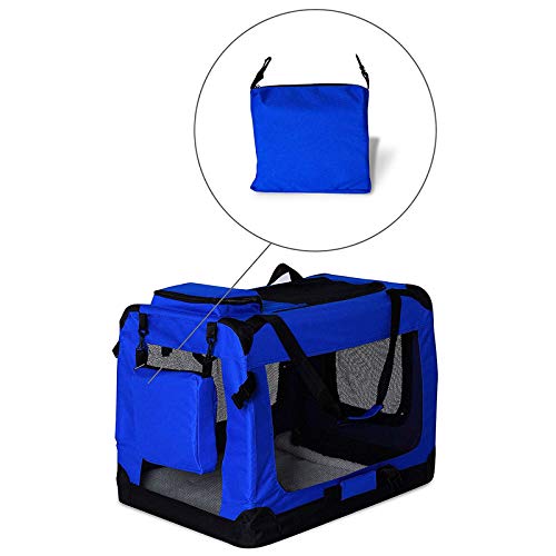 dibea TB10033 Bolsa de Transporte para Perros y Gatos, Azul, (XL) 82x58x58 cm