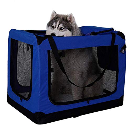dibea TB10033 Bolsa de Transporte para Perros y Gatos, Azul, (XL) 82x58x58 cm