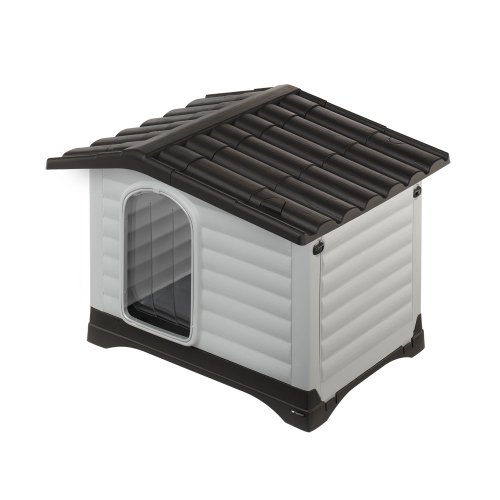 Ferplast Puerta para casetas de perros modelos DOGVILLA 90, Puerta para casetas de exterior para perros, PVC transparente contra la lluvia, el viento y el frío, 23,6 x 0,2 x h 38,3 cm
