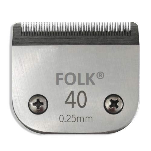Folk Cabezal Cuchillas Intercambiable Serie A5 peluquería Canina, Serie Wahl, Andis, Aesculap, Moser, Oster, Liveryman, GTS (C - Size #40-0.25mm)