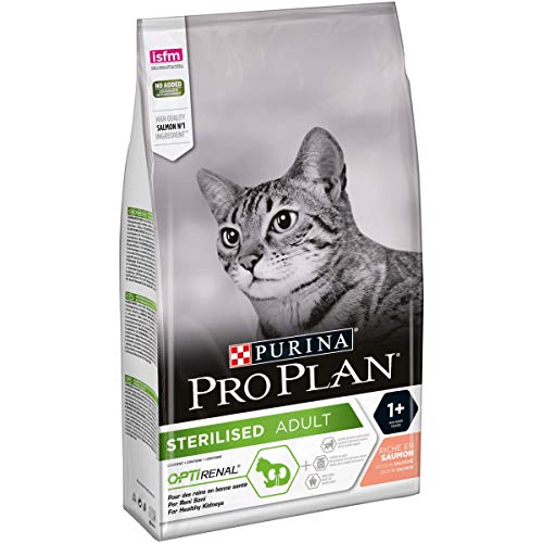 PURINA Pro Plan Comida Seco para Gato Esterilizado con Optirenal, Sabor Salmón - 1.5 Kg