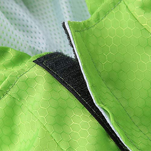 Rebajas Chubasquero Perro Pequeño y Ultra Pequeño Material Espesado y Ripstop Poncho con Capucha y Tiras Reflectoras Seguras con Bolsillo al Aire libre Entrenamiento HULKY(Verde,S)