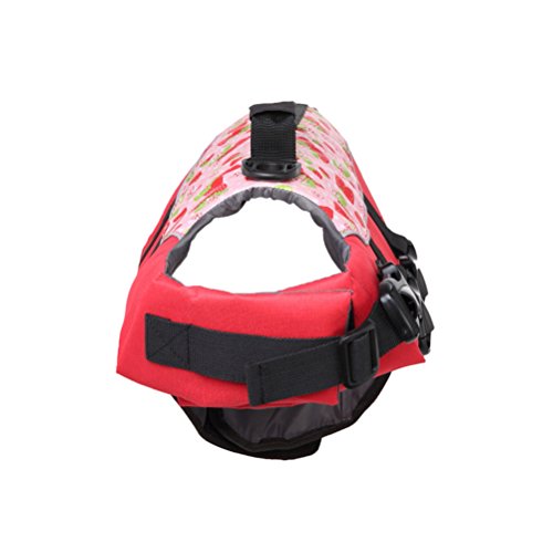 UKCOCO Perros, flotador – Chaleco salvavidas para perros, Tamaño regulable (Rojo)