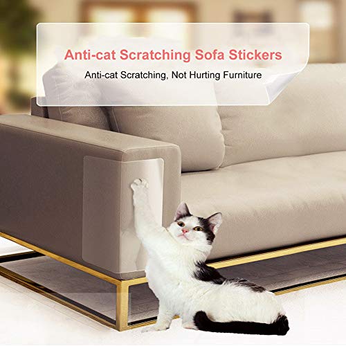 2 UNIDS Auto-Adhesivo Pet Couch Protector Clear Pet Cat Dog Garra Guardias Invisible Plastic Couch Shield Puerta Scratching Protección Pad para Paredes de la Puerta colchón