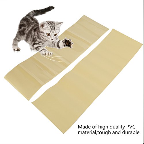 2 UNIDS Auto-Adhesivo Pet Couch Protector Clear Pet Cat Dog Garra Guardias Invisible Plastic Couch Shield Puerta Scratching Protección Pad para Paredes de la Puerta colchón