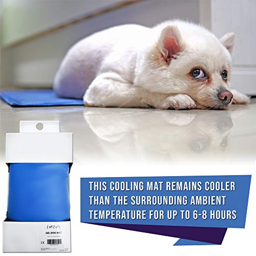 Alfombrilla Refrigeracion del Perro, Grande 90x50cm - Cama Manta Refrescante para Mascotas Perros Gatos Verano - Impermeable, Ligero & Resistente a la Punción - Auto-Enfriamiento Almohadilla de Gel