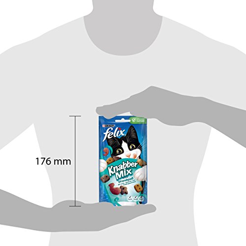 Felix Golosinas para gatos Knabber Mix, pack de 8 (8 paquetes de 60 g)