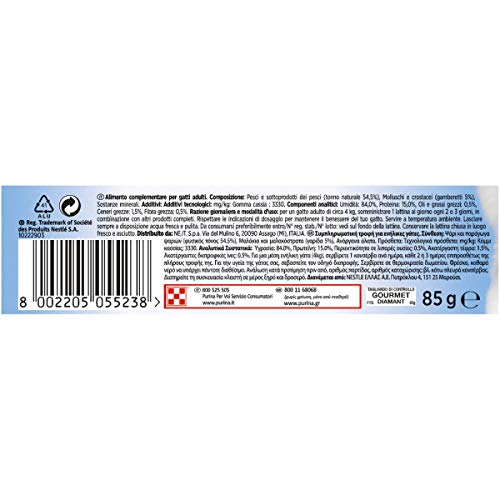 Gourmet Diamant Copos de Tonno, Gelée con camarones de 85 g, 24 Piezas