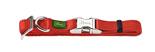 HUNTER 43516 Derivados para Perro Vario básico Aluminio Fuerte, L, 45-65 cm, Nailon, Rojo