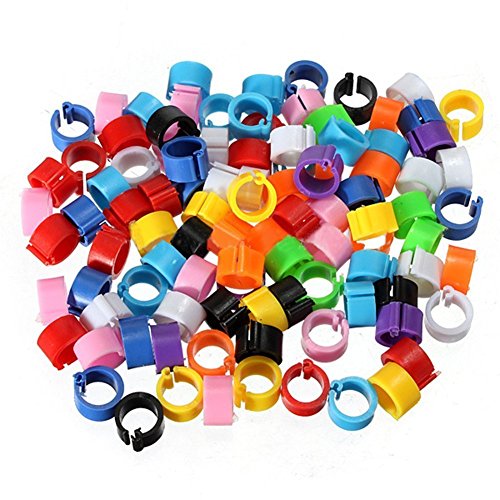 PCMOVILES 100 Anillas Abiertas DE Colores para PALOMOS DE 9MM