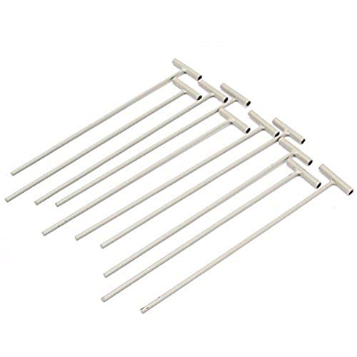 POPETPOP 10pcs Barras de Hierro para Jaula de pájaros Activa Puerta Entrada Trampa de Alambre Cortina de Puerta Metal Extraíble Varilla (Plata)