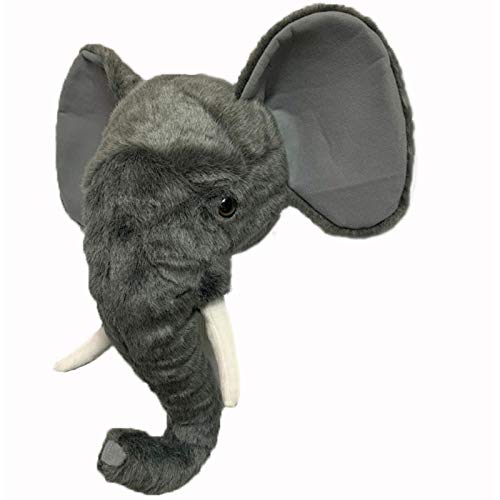 shenlanyu Juguete de Peluche Elefante Caza Decoraciones Cazador Safari Decoración De La Pared Animales De Peluche Realista Vida Real para Niños Habitación Bosque Zoológico Ternero
