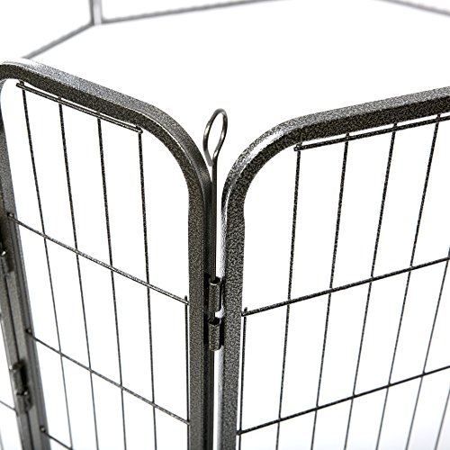TRESKO® Parque para Mascotas Altura 80 cm | Valla para Perros y Gatos | Jaula Plegable para Animales | Corral Entrenamiento de Cachorros | 8 Vallas
