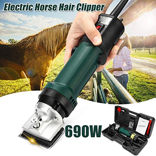 Profesional Maquina de Esquilar para Caballo, Esquiladora Caballos 690W & 6 Velocidades Ajustables Eléctrica Maquinilla Cortapelos para Animales de Granja Grandes, Cuidado del Caballo