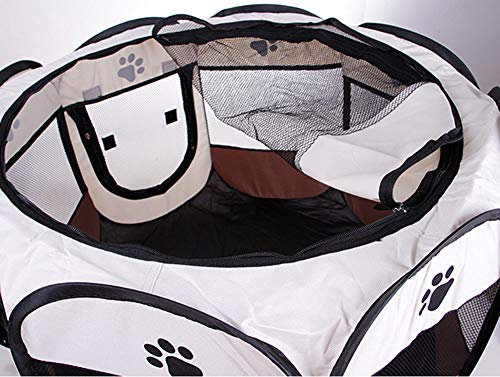 AGN - Tienda de campaña Plegable portátil para Mascotas, para Perro, Gato, Juego de Cachorro, fácil de operar, Valla, Octogonal, Productos para Exteriores