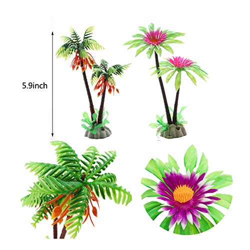 Aisamco Acuario Plantas de plástico, 10 Piezas de Acuario Plantas Acuario Decoraciones, Acuario Plantas Artificiales decoración del Acuario