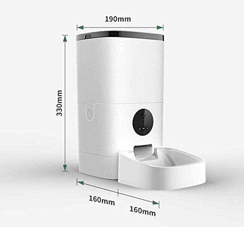Alimentador automático Alimentador de Mascotas Alimentador de 6L USB de Gran Capacidad Alimentador automático Inteligente Versión de Video WiFi Alimentador para Gatos y Perros pequeños