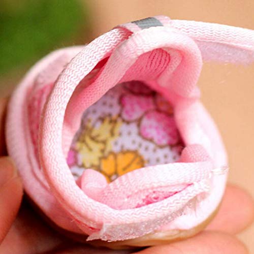 AMURAO Sandalias de Malla Lindas para Mascotas Zapatos de Color Caramelo Transpirables Botas para Perros pequeños Correas Ajustables Calzado para Cachorros