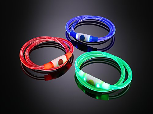 Auraglow Collar de Seguridad para Perros con Luz Super Brillante LED Intermitente de Alta Visibilidad