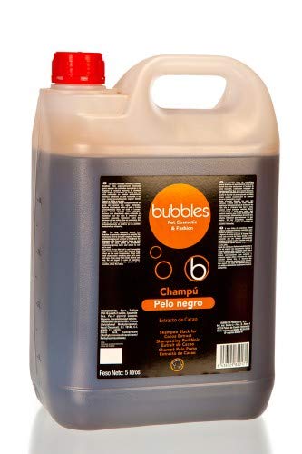 Bubbles Perros Champú con extracto de cacao negras para pelo (lata de 5 l)