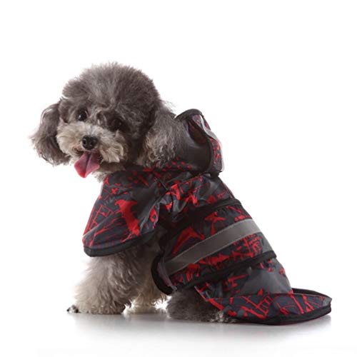 Chaqueta reflectante para perros, resistente al agua, acolchada, chaleco para cachorros y chubasquero rojo 1 3XL