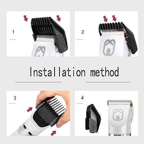 Cortadoras de peluquería Canina, Recortadora eléctrica para Mascotas, Set de Aseo inalámbrico y de bajo Ruido, cortadora de Cabello Profesional Recargable con USB, cortapelos inalámbrico para Mascot