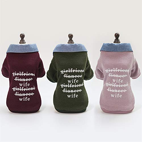 GODGETS Sudadera con Capucha para Pequeño Perros Accesorios Ropa Camisetas a Rayas Polar Suéter Ropa Caliente Suéter de Invierno Mascotas Accesorios Gatos Apparel Vino Rojo M