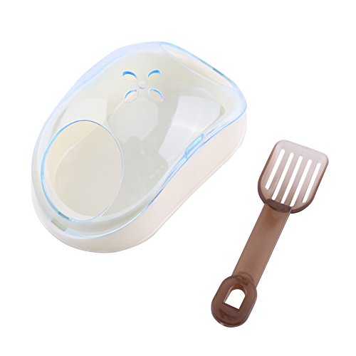 Letrina para hámster - Kit de limpieza de letrina para mascota pequeña, 3 colores, 15,3 x 8,3 x 6 cm