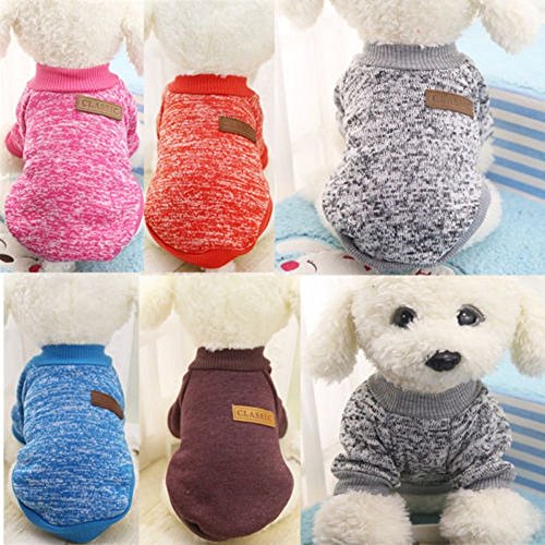 Mascotas Perro Ropa Abrigo Sudadera Invierno Mascota Perro Ropa Tejer Animales requisitos de Dog Pet Clothes