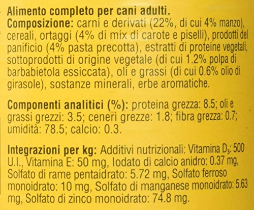 PEDIGREE Televes straccetti de Salsa con Ternera, Verduras y Pasta Lata – Paquete de 24 Unidades