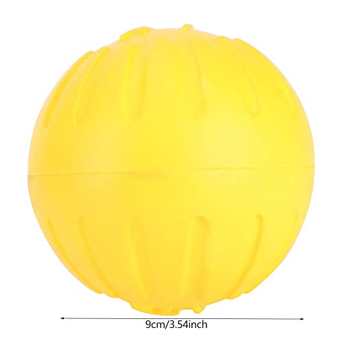 Pelota de Perro de Juguete, portátil Durable EVA Amarillo sólido Resistente a la mordida Flotante Mascota Perro Entrenamiento Bola Masticar Juguetes